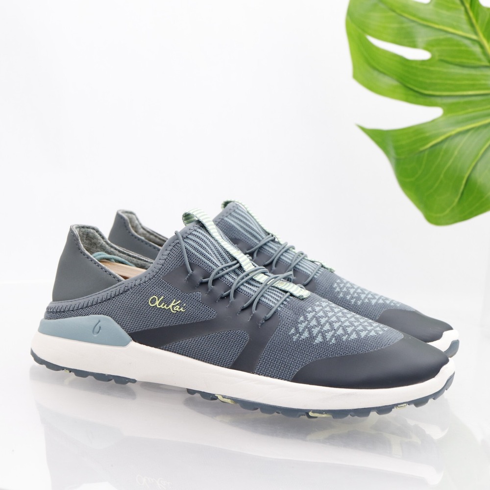 OluKai Shoes Womens Miki Trainer Sneakers Size 6.5 Gray Knit Walking Comfort Low